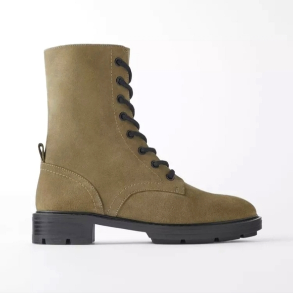 Zara SUEDE Leather Boots - Picture 2 of 5